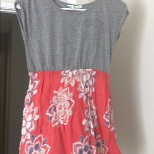 Roxy girl peach floral dress